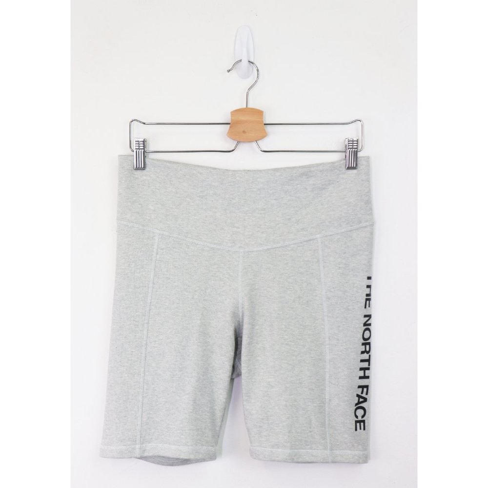 The North Face High Rise Bike Shorts TNF Logo Stretch Activewear Short Grey XL